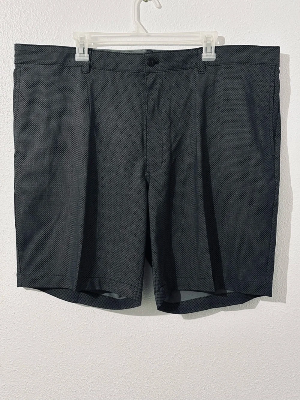 Ben Hogan Men's Black Micro-Pattern Flat Front Shorts